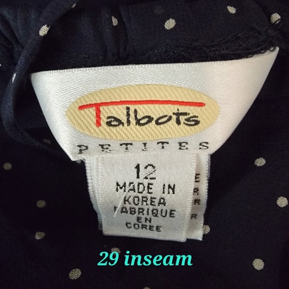 Talbots silk black polkadot 2pc set - Picture 6 of 6